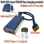 XT60 XT90 DC20-90V PD65W PD/QC2.0 3.0 USB Type-C Mobile Phone Quick Charge Adapter Step Down Module For Apple for Huawei SCP/FCP