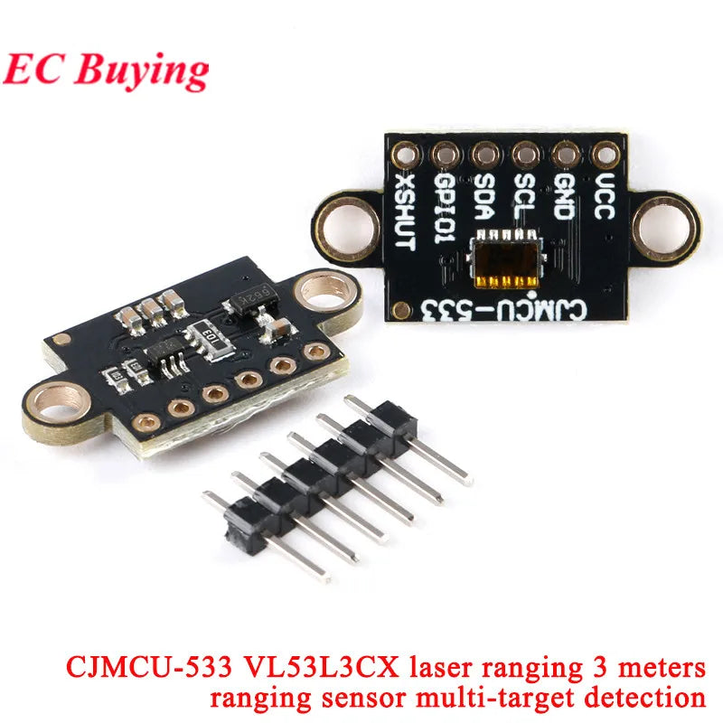 1-10Pcs VL53L0X V2 VL53L1X VL53L3CX VL53L4CD VL6180X  VL53L8CX VL53L7CX Time-of-Flight ToF Laser Ranging Sensor Module IIC