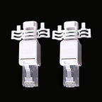 1/2Pcs Tool Free RJ45 Connector for UTP CAT6A/CAT6/CAT5E No Crimper Internet RJ 45 for 23awg-26awg Toolless LAN Cord Ends