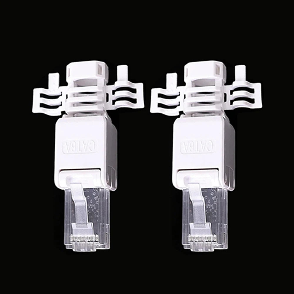 1/2Pcs Tool Free RJ45 Connector for UTP CAT6A/CAT6/CAT5E No Crimper Internet RJ 45 for 23awg-26awg Toolless LAN Cord Ends