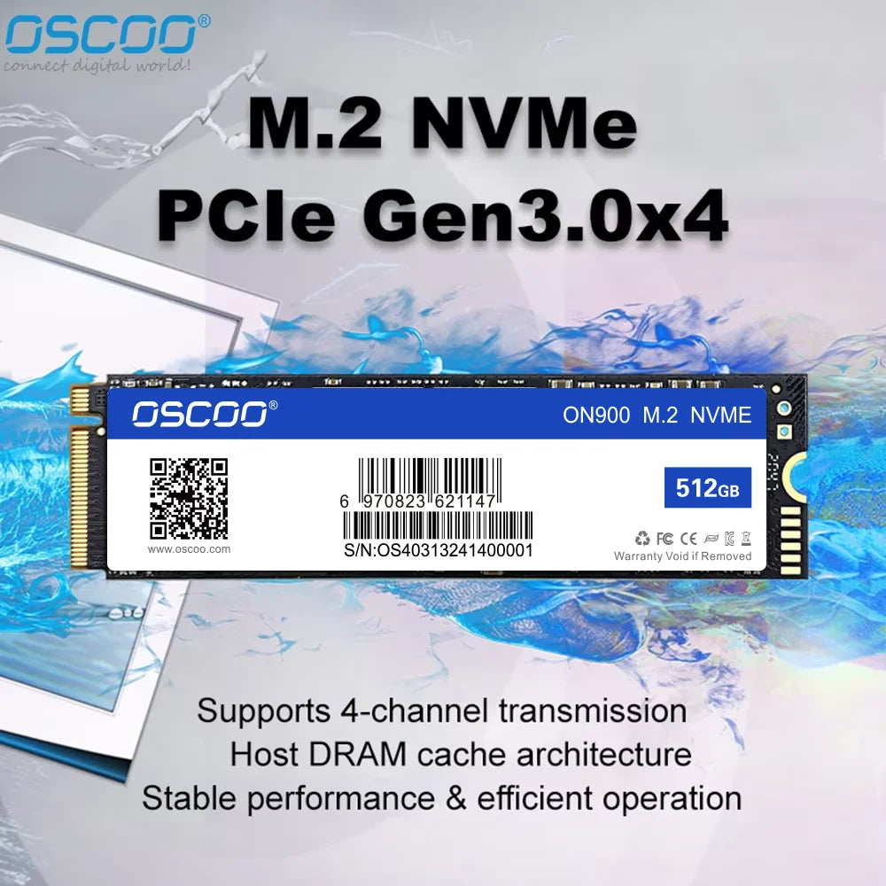 OSCOO 1TB SSD M.2 2280 NVMe Internal Solid State Drive NVMe PCle Gen3.0x4 3D TLC NAND Flash SSD Hard Disk HDD for Laptop Desktop