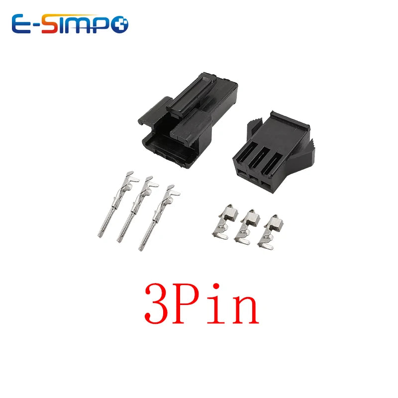 10set/200pcs SM 2.54mm Pitch 2/3/4/5Pin Male Female Head Plug Housing Pin Header Crimp Terminals Connector SM-2P SM-2R