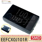 10PCS EEFCX0J101R 6.3V100uF D-type 7343 code 100 ultra-thin SP Cap polymer tantalum capacitor conductive polymer aluminum electr