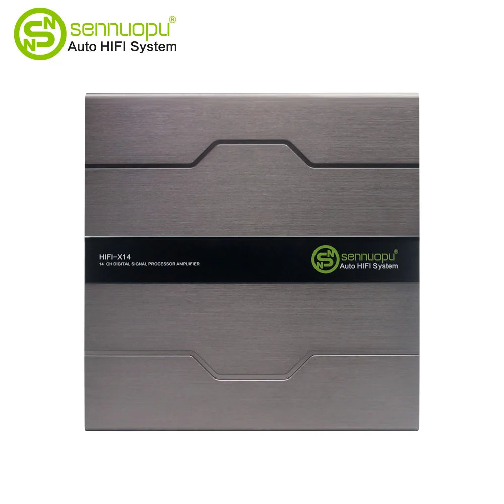 Sennuopu X14 16-Channel DSP Car Audio Processor | 14CH Class AB Automotive Amplifier, Auto Sound Module Power Amp