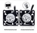 5015 Cooling Fan for Lab A1 A1mini Hotend Fan with Cable Rapid Cooler Fan 2510 Axial Fan Kit for X1 X1C P1P P1S 3D Printer Parts