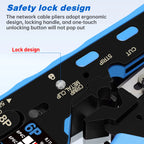 Natalink RJ45 Crimp Tool Kit Ethernet Network UTP/STP cable Pliers RJ45 RJ11/12 Connector Cat7/6a/6/5e/5 Crimper Cutter Stripper