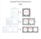 BSEED 1/2/3Gang Touch Light Switch 1Way Simple Sensor Switch Type-c USB Sockets EU Standard Glass Panel Blue Backlight 10A White