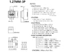 100pcs  1.27mm Pitch Dip Switch SMD SMT Slide Type Switch 1/2/3/4/5/6/8 Position DSHP04TSGER