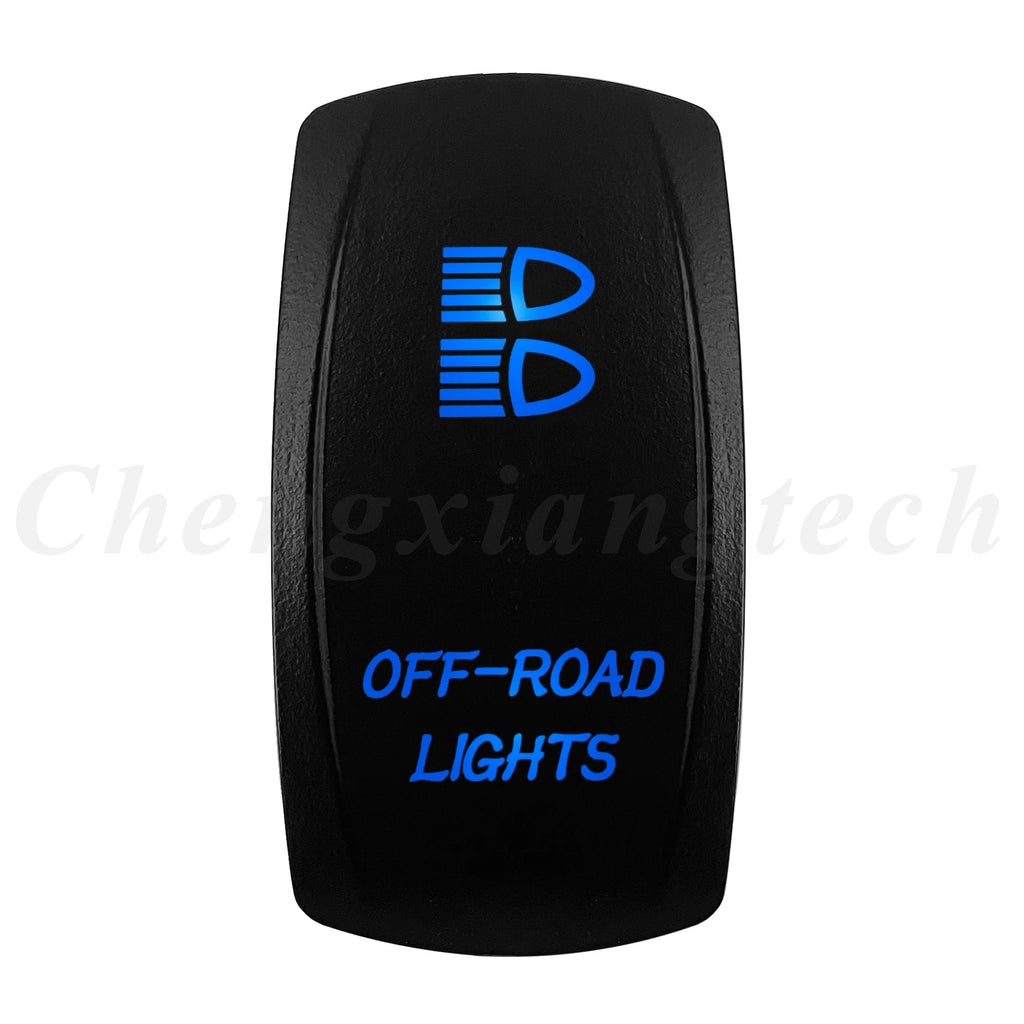 12V 20A Blue Led Car Boat Laser Rocker Switch ON OFF, (ON) OFF, ON OFF ON, (ON) OFF ON, (ON) OFF (ON) Waterproof