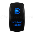 12V 20A Blue Led Car Boat Laser Rocker Switch ON OFF, (ON) OFF, ON OFF ON, (ON) OFF ON, (ON) OFF (ON) Waterproof