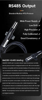 BME280 High Precision Temperature and Humidity Sensor Probe Cable 1M 2M 3M 5M Digital Sensor I2C or RS485 Waterproof Shield