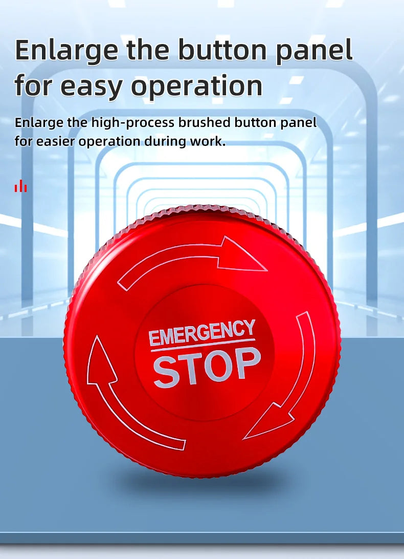Metal Emergency Stop Button Switch 16/19/22mm Mushroom head Waterproof Stainless steel  Press Rotary Power off STOP 1NO1NC2NO2NC