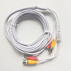 2-in-1 BNC + DC Power Video Extension Cable 5M/10M/20M/30M BNC Cable White Color for AHD CCTV Camera DVR Systems Security