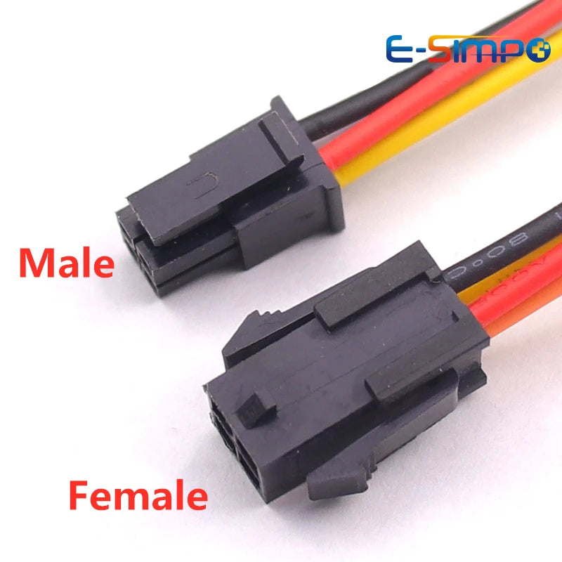 5PCS Molex 3.0MM Terminal Cable 43025 Serie Small 5557/5559 Male Female Air Pair Wiring Computer Connection Wire Harness 22AWG