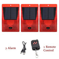 New Solar Infrared Motion Sensor Detector Waterproof 129dB Loud Remote Control Siren Security Alarm System For Home Yard Outdoor