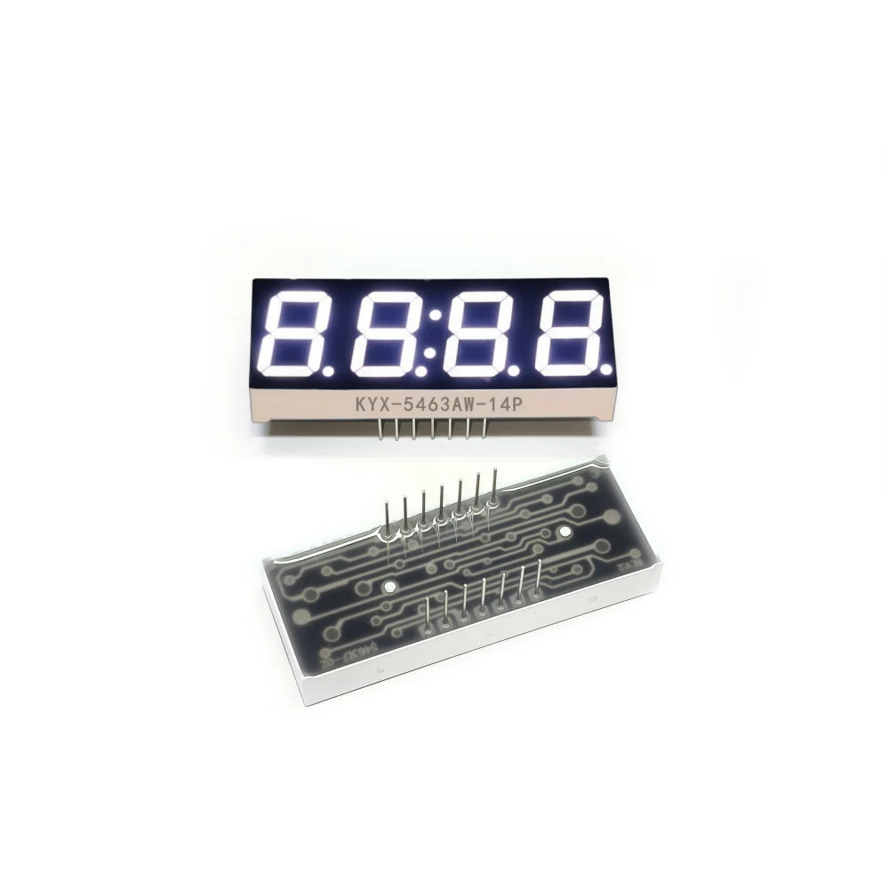 10PCS 0.56-inch 4-digit clock digital tube 50mmX19mm digital display "8" height 14.2mm seven-segment digital tube5463series14PIN