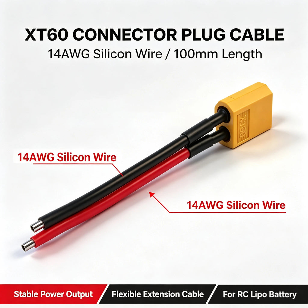 XT60 Male Female Connector Plug with 14 AWG Soft Silicon Wire 100mm Extension Cord for RC Lipo Battery FPV Drone Expand 4-6pair