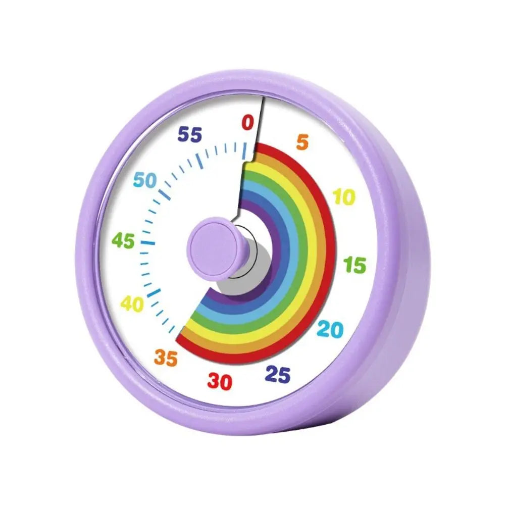 60 Minutes Visual Timer Ultra Silent Visualization Countdown Alarm Clock Round/Square Self-discipline Kitchen Timer