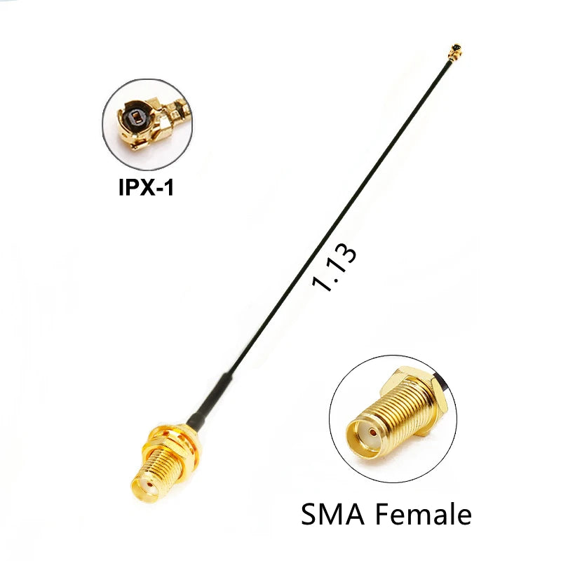 U.FL IPX IPX1 UFL to RP-SMA Female Bulkhead Antenna WiFi Pigtail SMA Connector 1.13 Cable For PCI Card Wireless Router