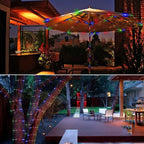 1pack Solar Rope Lights Solar LED Light Path Outdoor Garden Solar String Lights Waterproof Outdoor Lighting Strips 8 Light Modes