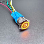12/16/19/22MM Waterproof Metal Push Button Switch LED Light Momentary Latching Car Engine Power Switch  5V 12V 24V 220V Red Blue