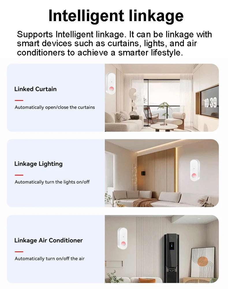 Zigbee Motion Sensor PIR Infrared Human Motion Detector Smart Life Home Security Anti-Theft Alarm Work With Tuya Zigbee Gateway