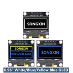 SAMIROB 0.96 Inch OLED SSD1306 White/Blue/Yellow 128X64 IIC I2C Serial Display Module 12864 LCD Screen Board For Arduino