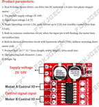Mini L298N driver board module L298N stepper motor smart car robot breadboard peltier High Power DC Motor Driver for arduino