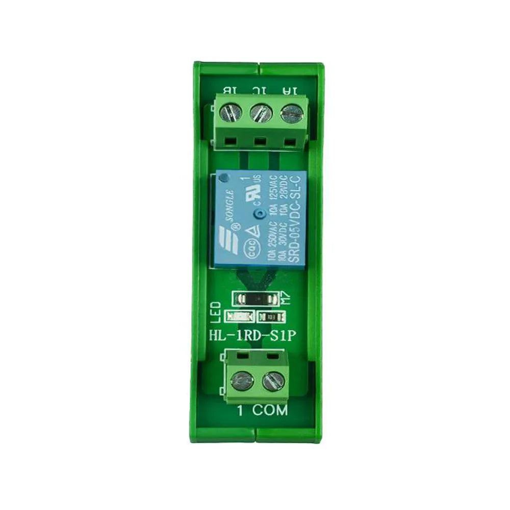 DIN Rail Mount Relay Board 5V 12V 24V 1 Channels Relay Module SRD-05VDC-SL-C SRD-12VDC-SL-C SRD-24VDC-SL-C 10A DC 1NO 1NC Relay
