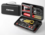AMPCOM RJ45 Crimping Tool,Network Tool Kit for Cat5e Cat6, 7 in 1 Portable Ethernet Cable RJ45/RJ11 Crimper Kit with Soft Case