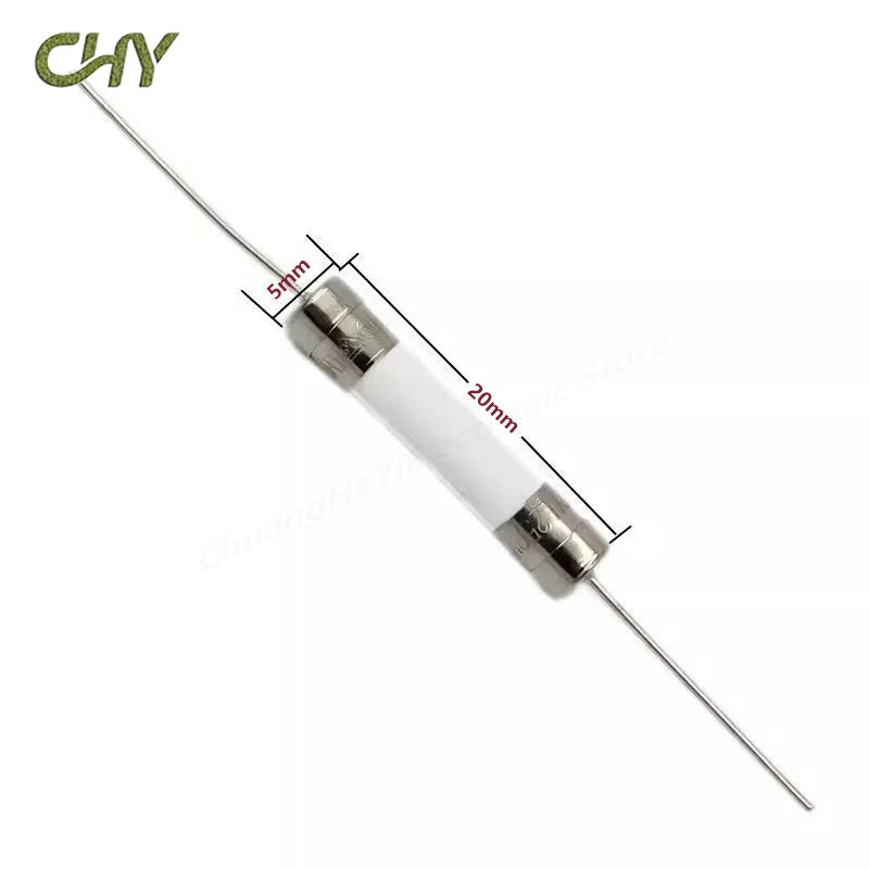 10-200Pcs 5x20mm Ceramic Fuse With Pins Fast Blow Time Delay 250V F/T0.5A 1A 2A 3.15A 4A 5A 6.3A 7A 8A 10A 12A 15A 20A 25A 30A
