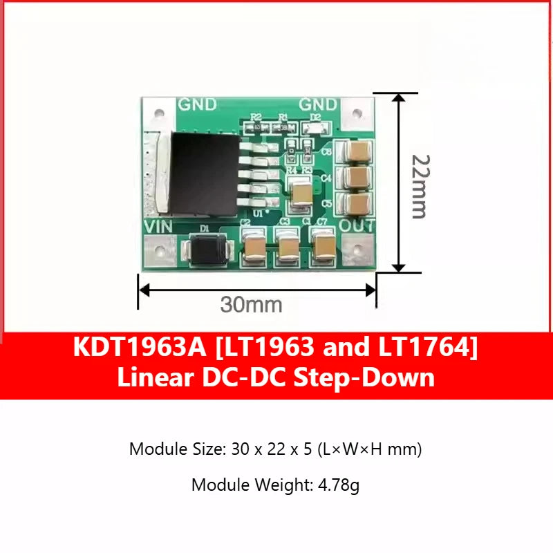 LT1963 Module LT1764 Module, Linear Power Supply LDO Module, Precision Regulator MINI KDT1963A-097