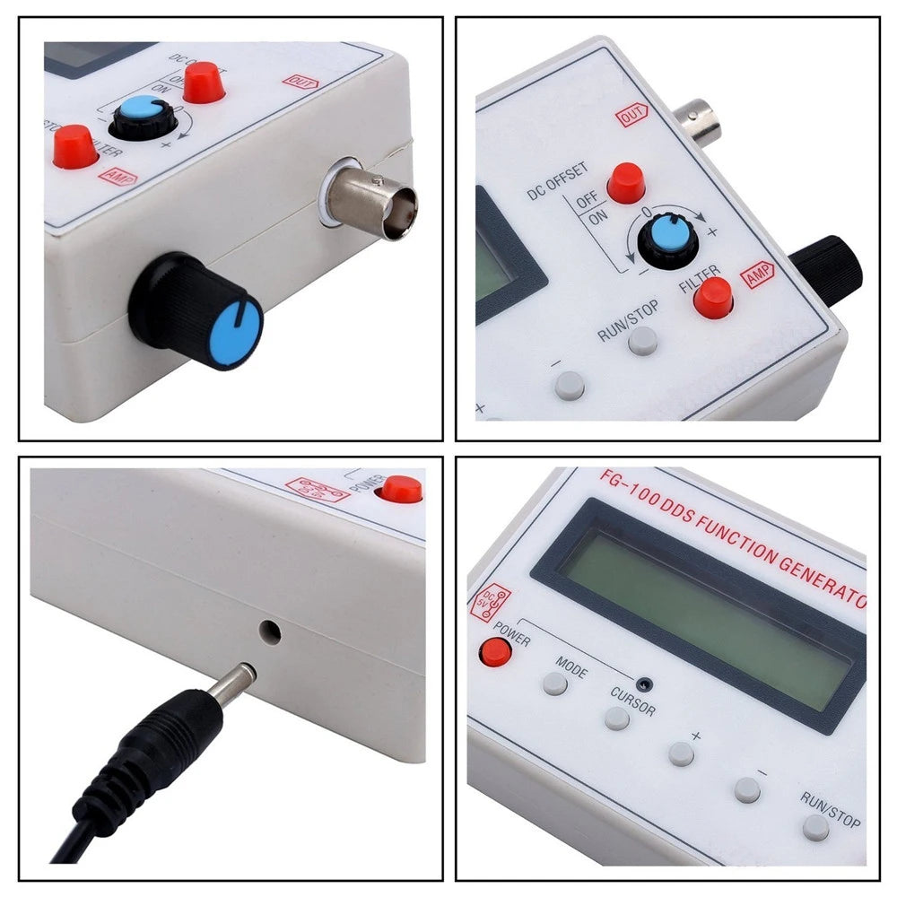 FG-100 FG-200 DDS Function Signal Generator Frequency Counter 0.01Hz - 500KHz Signal Source Module Sine+Square+Sawtooth Waveform