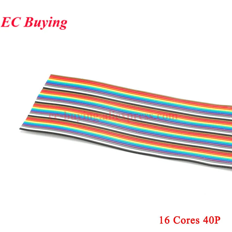 1M-5Meter 10P 14P 16P 20P 26P 34P 40P 50P 1.27mm Pitch Color Flat Ribbon Cable Rainbow DuPont Colorful Wire For IDC FC Connector