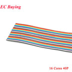 1M-5Meter 10P 14P 16P 20P 26P 34P 40P 50P 1.27mm Pitch Color Flat Ribbon Cable Rainbow DuPont Colorful Wire For IDC FC Connector