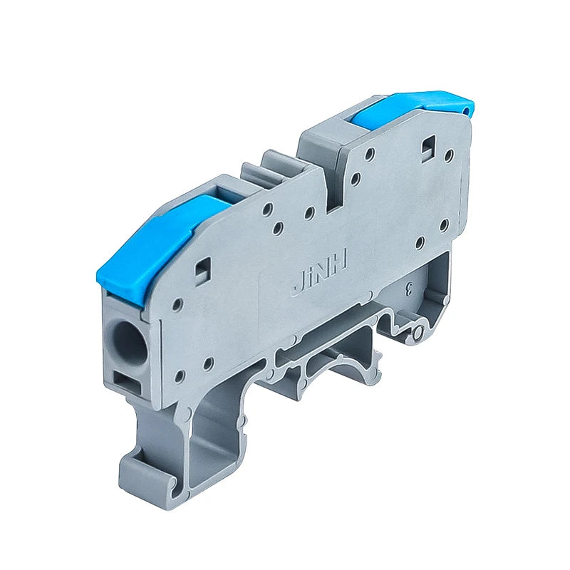 6MM DIN Rail Terminal Blocks Free Splicing Compact Quick Lever Wiring Connector Spring Cable Connection Terminal Press 32A 450V