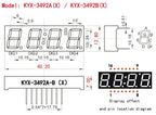 10PCS 0.39-inch 4-digit clock digital tube 40.2X12.8mm digital display "8" height 10mm seven-segment digital tube 3492series3942