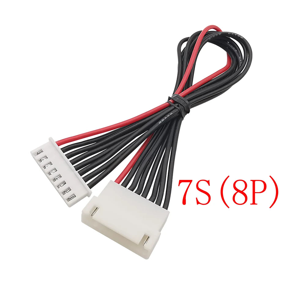JST XH 2.54mm Pitch 2/3/4/5/6/7/8S Pin Male to Female Battery Balance Charger Silicone Wire Extension Lead Connector 20CM 22AWG