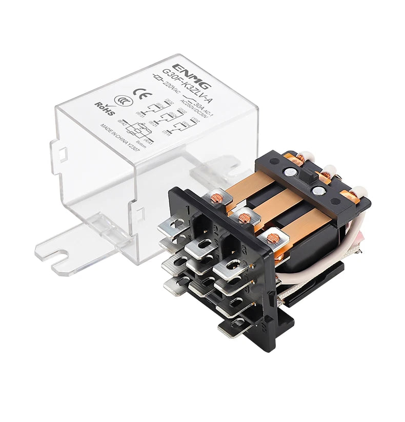 ENMG G30F High Current 30A Intermediate Relay High Power Compact Triple Open Triple Close DC30v24VDC 220VAC Induction LED Lights