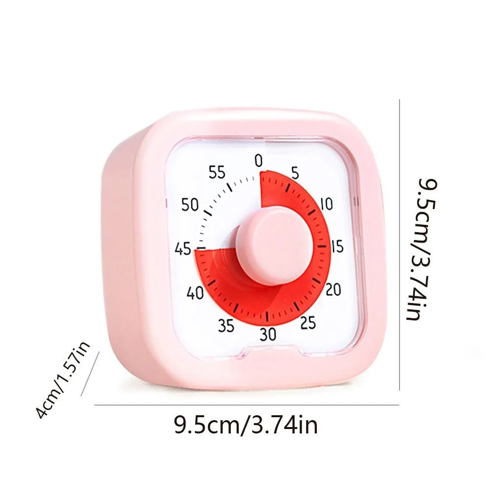 Silent Visual Timer 60-Minute Stopwatch Alarm Clock Countdown Timer Visualization with Stand Kitchen Cooking Timer Indoor