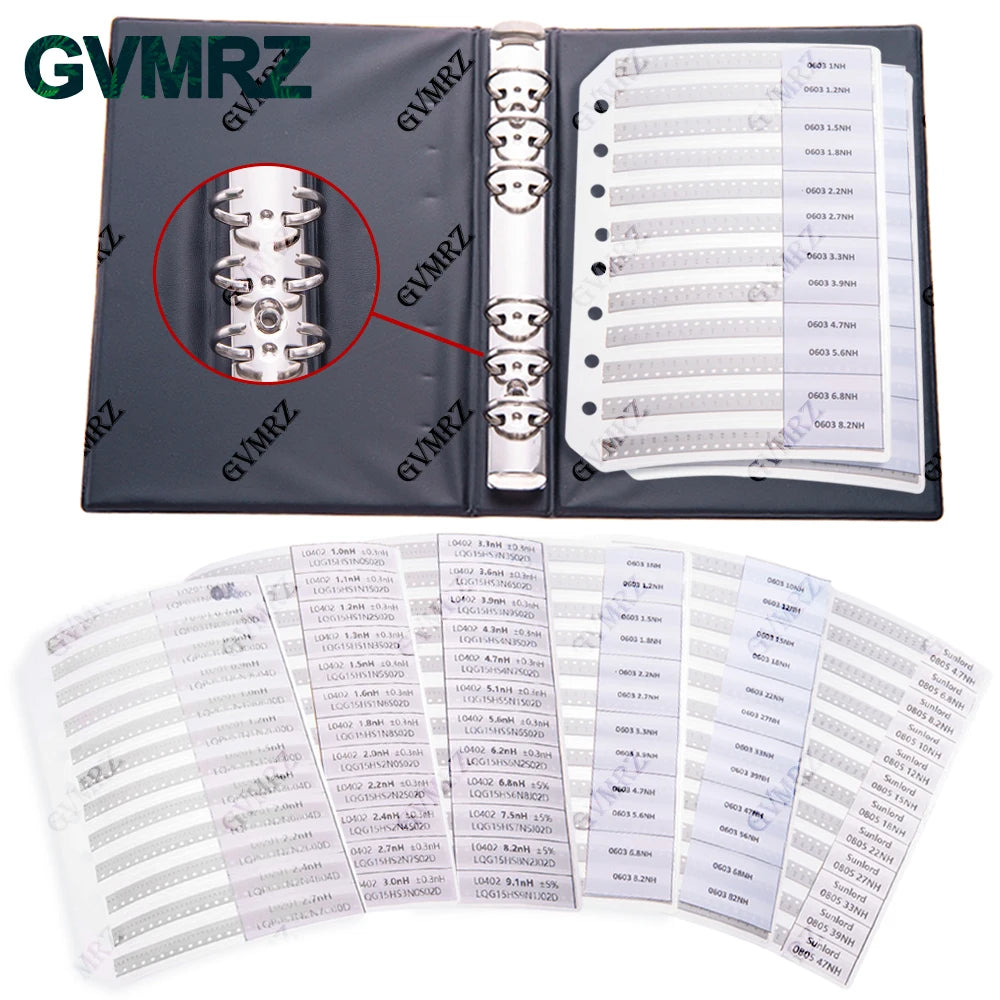 22/38/42/44/52Values 0402 0603 0805 1206 Multilayer Ceramic Inductor  Stackup Inductor SMD Sample Book