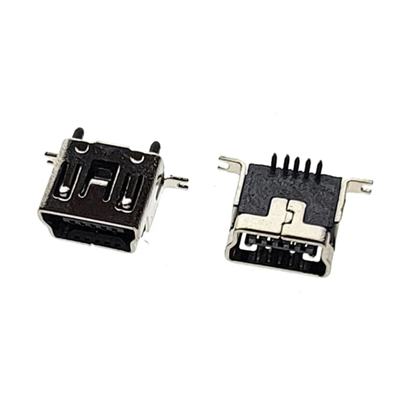 10Pieces 9Types Mini USB Connector B Type USB 2.0 Jack 5pin SMT DIP PCB Board Sink 1.7 USB Socket Female Jack 2.0