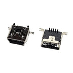10Pieces 9Types Mini USB Connector B Type USB 2.0 Jack 5pin SMT DIP PCB Board Sink 1.7 USB Socket Female Jack 2.0