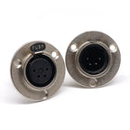 3/4/5pin Round Male/Female Metal XLR Speaker Panel mount socket Connector Adapter Audio Microphone Socket
