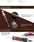 Noctua NT-H2 NT-H1 3.5g 10g Thermal Conductive grease paste For Notebook Graphics CPU Thermal Conductive Grease Chassis Radiator