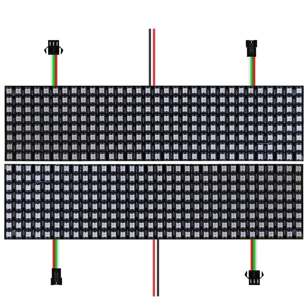 1~2PCS WS2812B 8X8 16X16 8X32 LED Pixel Panel Flexible Matrix Screen WS2812 RGB Led Module Individually Addressable IC DC5V