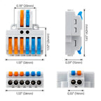 10 pcs Lever Wire Connectors Quick Wiring Cable Connector Splicing Wire Connectors Push-in Conductor Screw Terminals Block