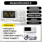 RIGOL DS1102Z-E/DS1202Z-E Digital Oscilloscopes 2Ch 100M/200M BandWidth 24Mpts Depth Support RS232/UART/I2C/SPI Bus Decoding