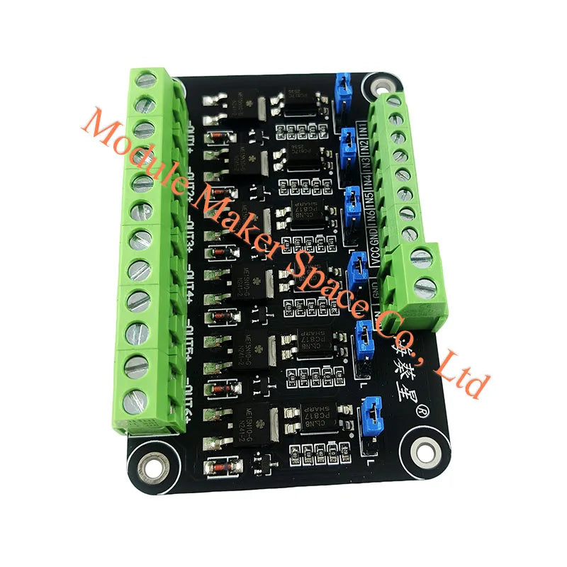 6 Channel MOS FET Module Optocoupler Isolation MOSFET Driver Board 3.3V 5V for Arduino PLC Microcontroller