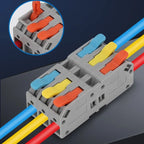 Fast Wire Connectors Universal Compact Terminal Block 6mm2 DIN Rail type Terminal 2 3 4 5 Pin Push-In Terminal Block With Lever